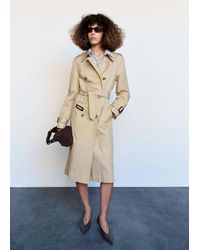 Mango - Trench Coat With Belt And Checked Lining - Lyst