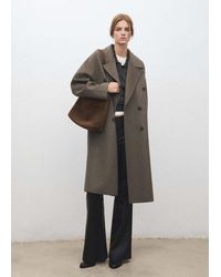 Mango - Handmade Oversized Wool Coat - Lyst