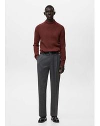 Mango - Wool-Blend Rib-Knit Sweater - Lyst