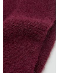 Mango - Knitted Wool Blend Beanie - Lyst