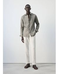 Mango - 100% Linen Slim-Fit Shirt - Lyst