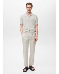 Mango - Slim Fit-Hose Aus 100 Leinen - Lyst