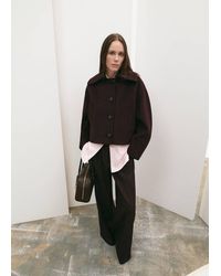 Mango - Wool Jacket With Shirt Collar - Lyst