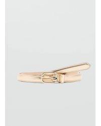 Mango - Buckle Metallic Belt - Lyst