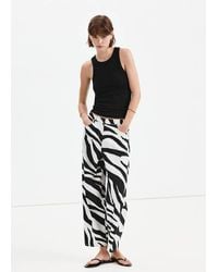 Mango - High-Waisted Balloon Trousers - Lyst