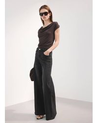 Mango - High-Waisted Wideleg Jeans - Lyst