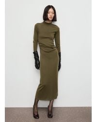 Mango - Perkins-Neck Knitted Dress - Lyst