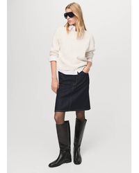 Mango - Braided Knitted Sweater - Lyst