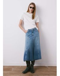 Mango - Rounded Neck Cotton T-Shirt - Lyst