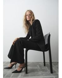 Mango - Patent Leather Shoes With Straps And Buckle - Lyst