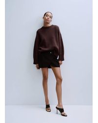 Mango - Round-Neck Knitted Sweater - Lyst
