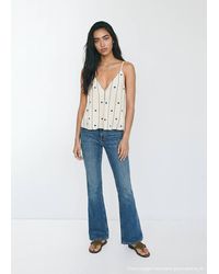 MANGO TEEN - Embroidered Detail Strappy Top - Lyst