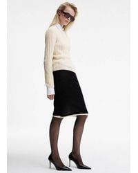 Mango - Boat Neck Ribbed Sweater - Lyst