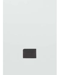 Mango - Pebble-Grain Leather Cardholder - Lyst