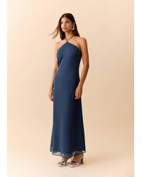 MANGO TEEN - Halter Neck Dress With Spaghetti Straps - Lyst