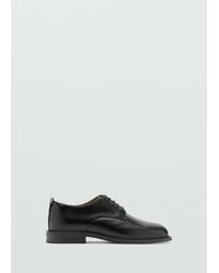 Mango - Lace-Up Leather Shoes - Lyst