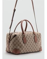 Mango - Jacquard Logo Bowling Bag - Lyst