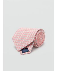 Mango - 100% Silk Tie With Floral Print - Lyst
