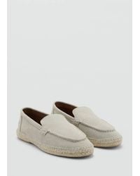 Mango - Jute Leather Shoe - Lyst