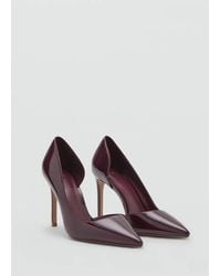 Mango - Asymmetrical Patent Leather Court Shoes - Lyst