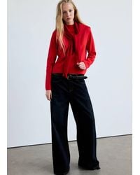 Mango - Knitted Sweater With Perkins Neck - Lyst