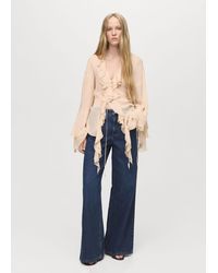 Mango - Low-Rise Wide-Leg Jeans - Lyst