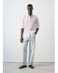 Mango - Regular Fit Lyocell-Linen Blend Shirt - Lyst