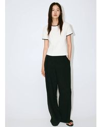 Mango - Cotton T-Shirt With Contrasting Trim - Lyst