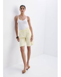 Mango - Denim Bermuda Shorts With Buckle Detail - Lyst