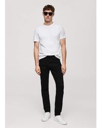 Mango - Slim Fit Ultra Patrick Jeans Black - Lyst