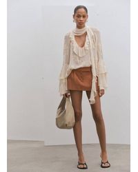 Mango - Mini-Skirt With Pleats - Lyst