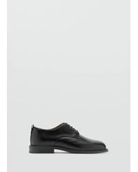 Mango - Lace-Up Leather Shoes - Lyst