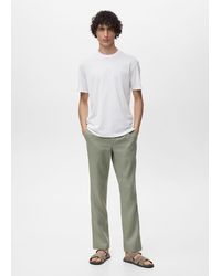 Mango - 100% Cotton Slim-Fit T-Shirt - Lyst