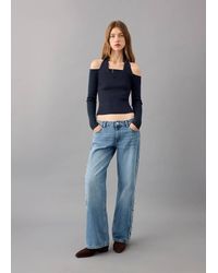 MANGO TEEN - Long-Sleeved Halter-Neck Top - Lyst