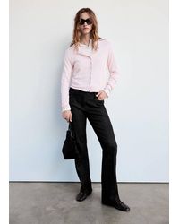 Mango - 100% Cotton Button-Front Cardigan - Lyst
