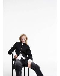 Mango - Jacket With Jewel-Button Strip Collar - Lyst