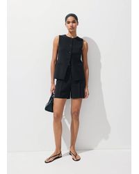 Mango - Straight-Fit High-Waist Bermuda Shorts - Lyst
