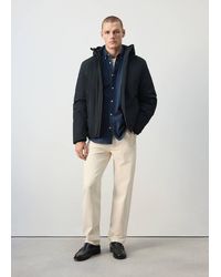Mango - Technical Jacket With Waterproof Hood - Lyst
