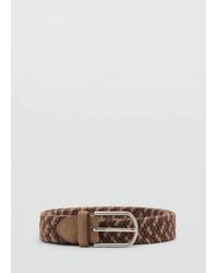 Mango - Braided Elastic Coloured Belt - Lyst