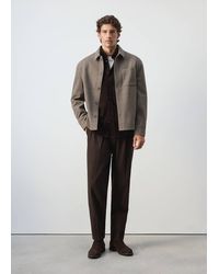 Mango - Regular Fit Flannel Overshirt - Lyst