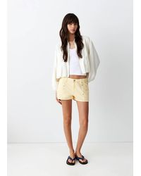MANGO TEEN - Studded Denim Shorts - Lyst
