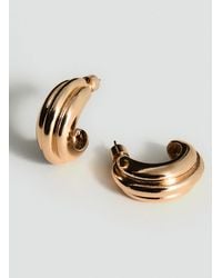 Mango - Orecchini Anello Rilievo Oro - Lyst