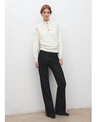 Mango - Turtleneck Sweater With Jewel Buttons - Lyst