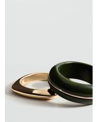 Mango - Set Of Combined Rigid Bracelets - Lyst