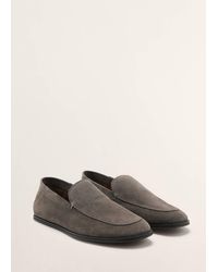 Mango - Suede Leather Loafers - Lyst