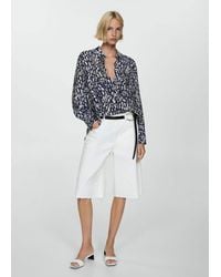 Mango - Lyocell Printed Shirt - Lyst