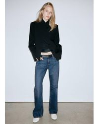 Mango - Low-Rise Flared Jeans - Lyst