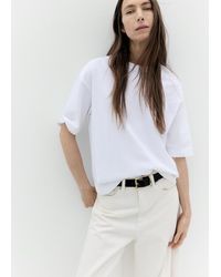 Mango - Stitched Belt With Square Buckle - Lyst