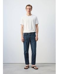 Mango - Ben Cropped Tapered-Fit Jeans - Lyst