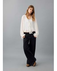 MANGO TEEN - Fluid Ruffled Blouse - Lyst